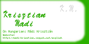 krisztian madi business card